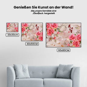 Rosa Rosen XL - Malen nach Zahlen