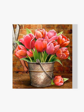 Rosa Tulpen - Malen nach Zahlen