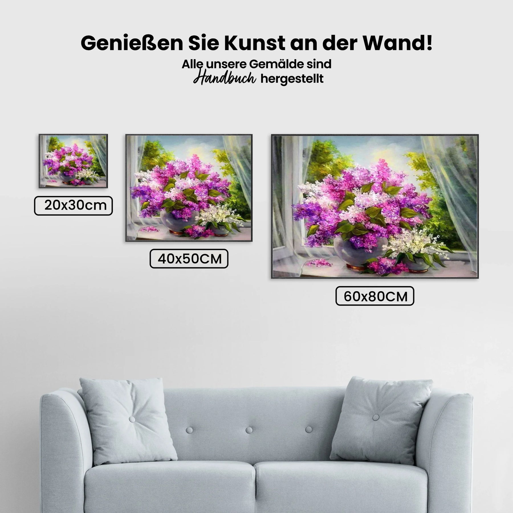 Rosa Waldblumen - Malen nach Zahlen