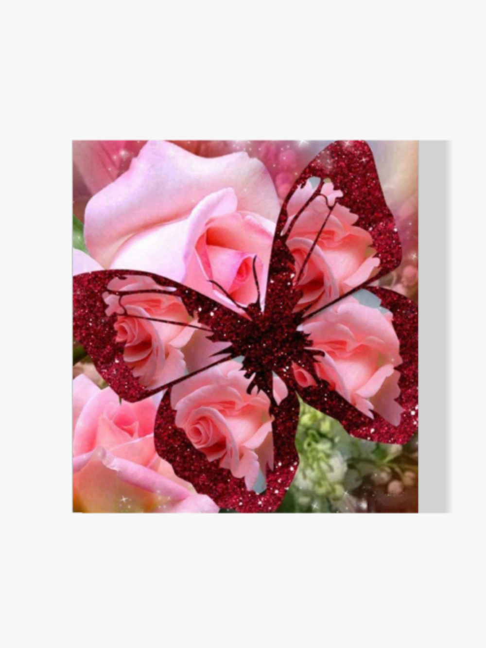 Rose - Schmetterling - Malen nach Zahlen