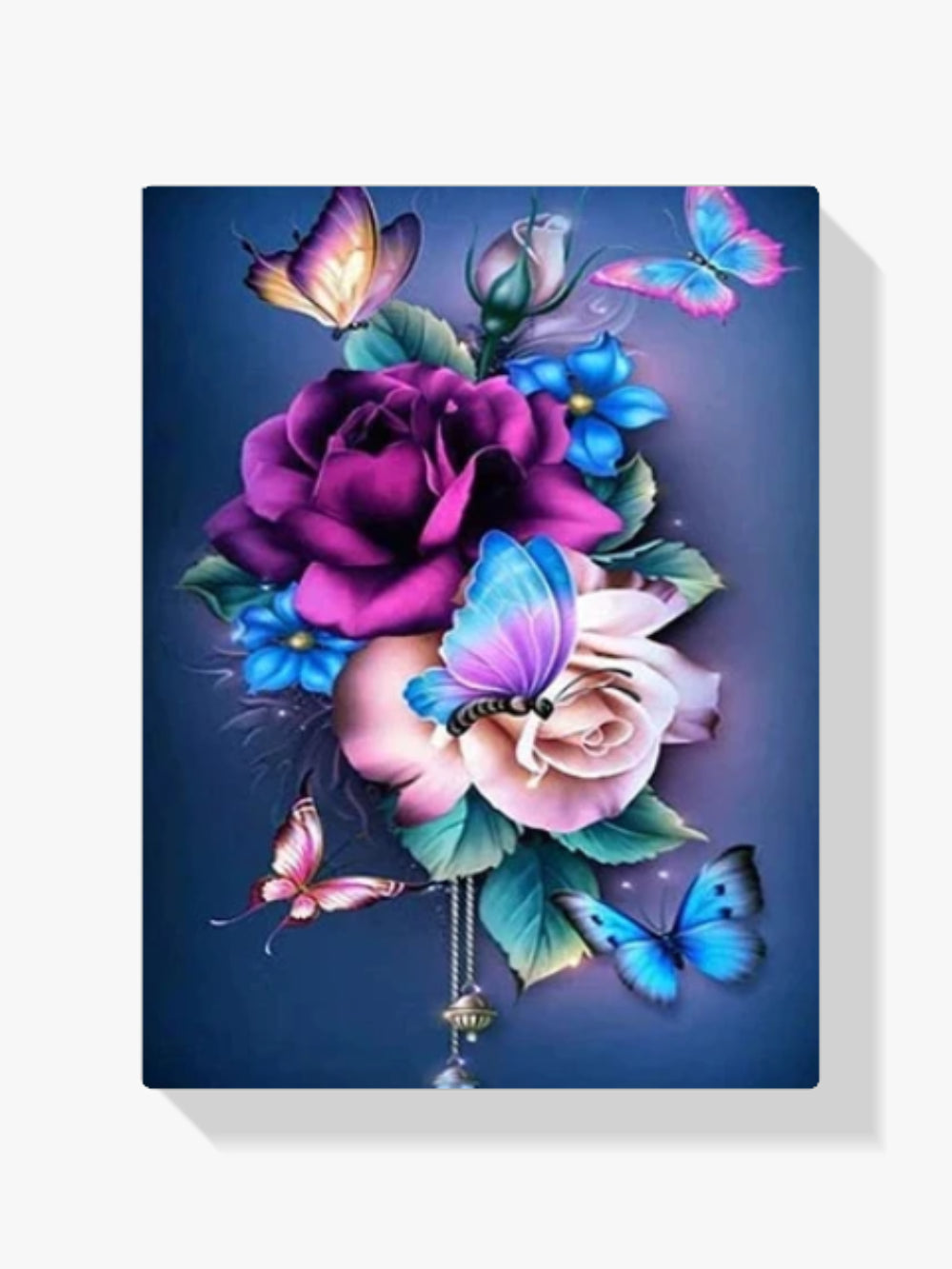 Rosen - Schmetterlinge - Malen nach Zahlen