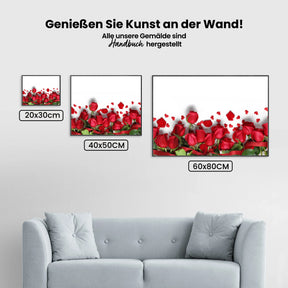 Rote Tulpen XL - Malen nach Zahlen