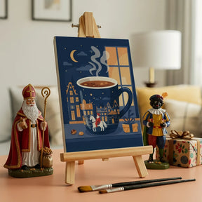 Måla efter siffror - 6 minimålningar | Set med abstrakta affirmationer