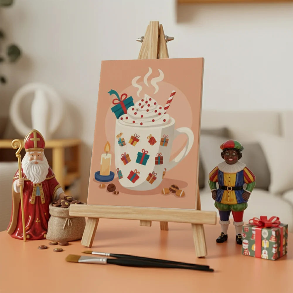 Måla efter siffror - 6 minimålningar | Set med abstrakta affirmationer