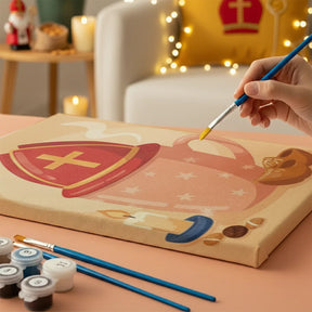 Måla efter siffror - 6 minimålningar | Set med abstrakta affirmationer