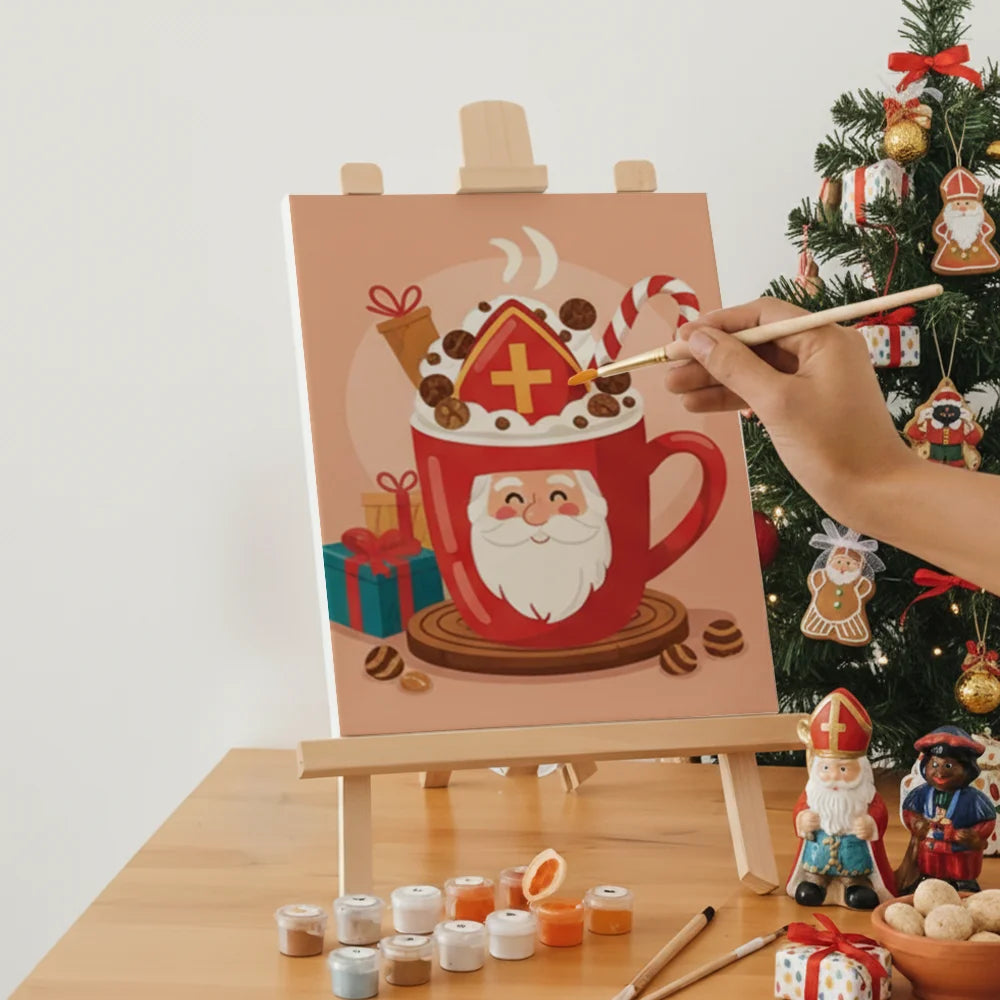 Måla efter siffror - 6 minimålningar | Set med abstrakta affirmationer