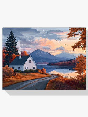 Måla efter siffror - Mysigt stuglandskap V1