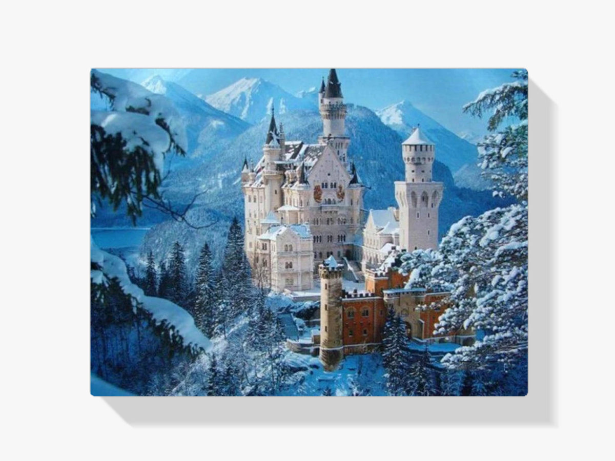Schloss Winter - Malen nach Zahlen
