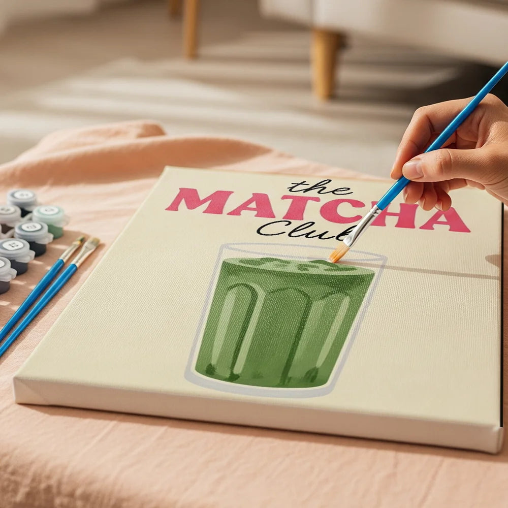 Måla efter siffror - 6 minimålningar | Set med abstrakta affirmationer