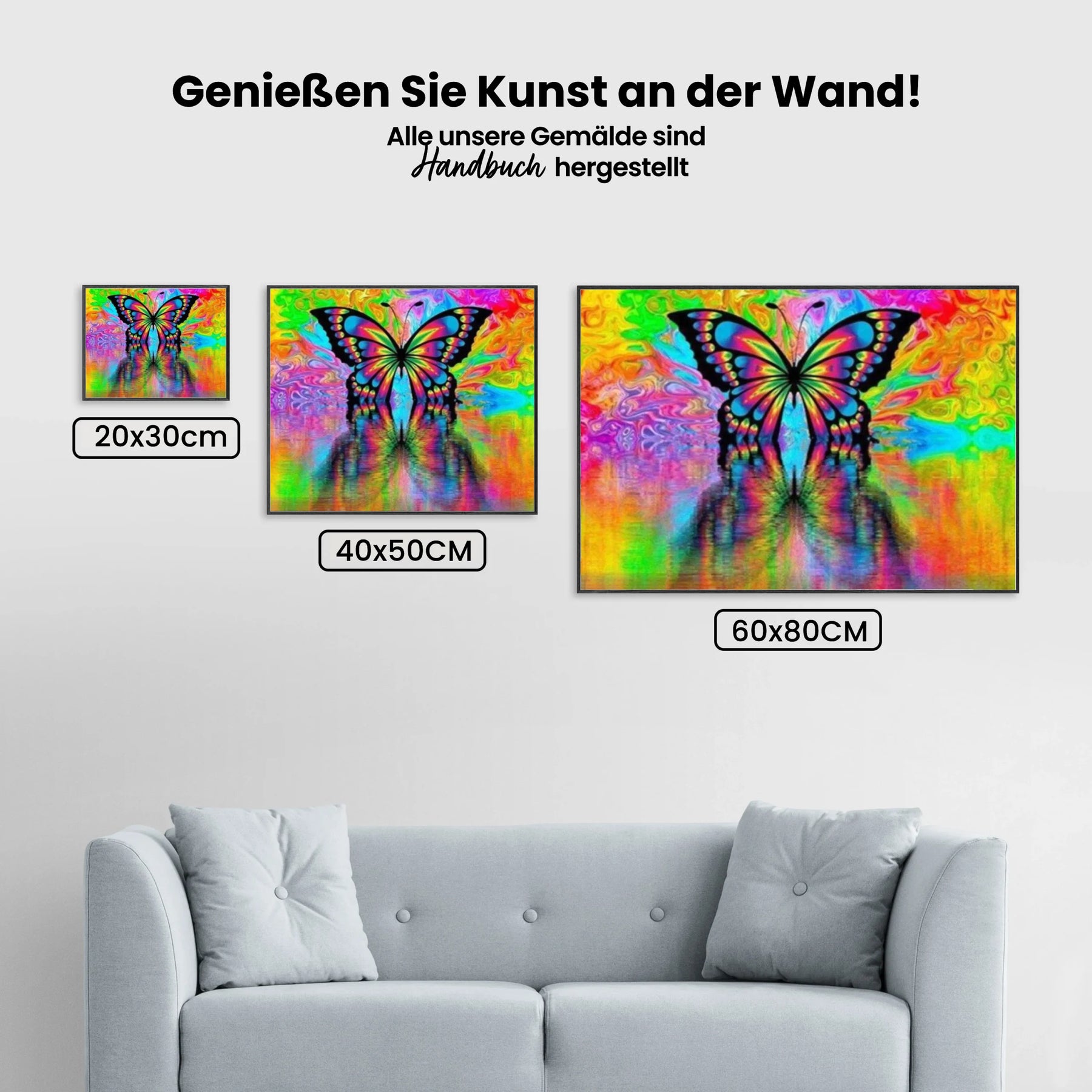 Schmetterling Bunt - Malen nach Zahlen