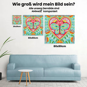 Schmetterling Liebe | Glow in the Dark - Malen nach Zahlen