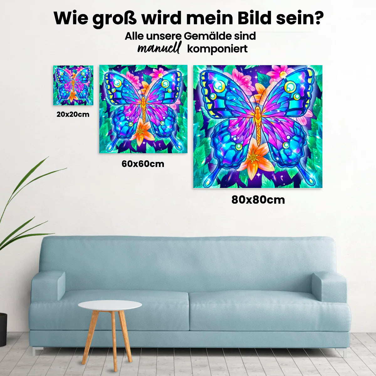 Schmetterling - Malen nach Zahlen