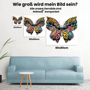 Schmetterling Mandala - Malen nach Zahlen