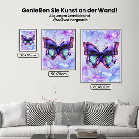 Schmetterling Pastellfarben - Malen nach Zahlen