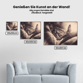 Schmetterling-Silhouette - Malen nach Zahlen
