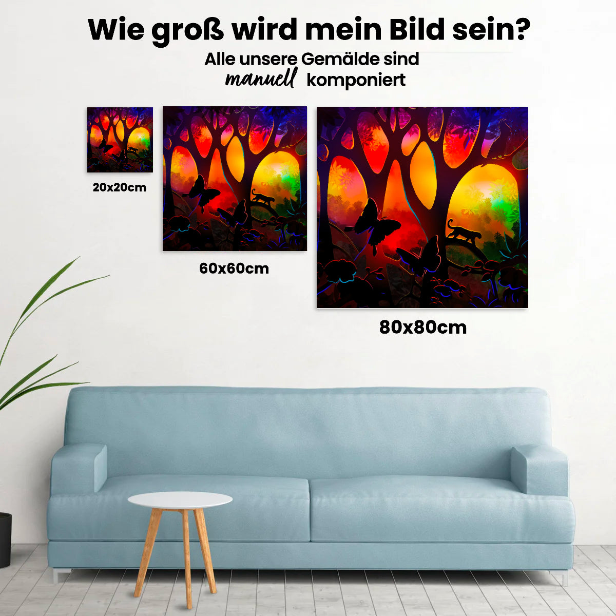 Schmetterling bei Sonnenuntergang | Exklusives Design - Malen nach Zahlen