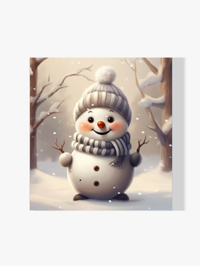 Schneemann im Winter - Malen nach Zahlen