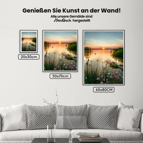 See - Sonnenuntergang - Malen nach Zahlen