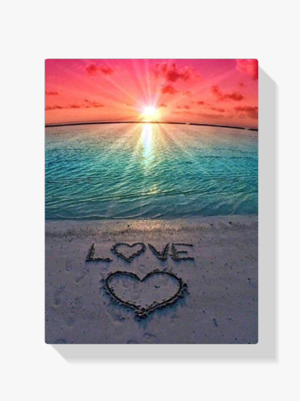Sonnenuntergang Meer Liebe - Malen nach Zahlen
