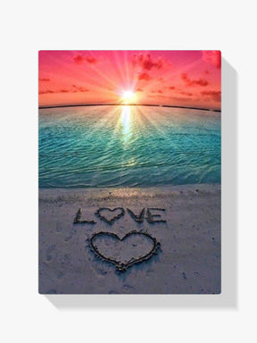 Sonnenuntergang Meer Liebe - Malen nach Zahlen