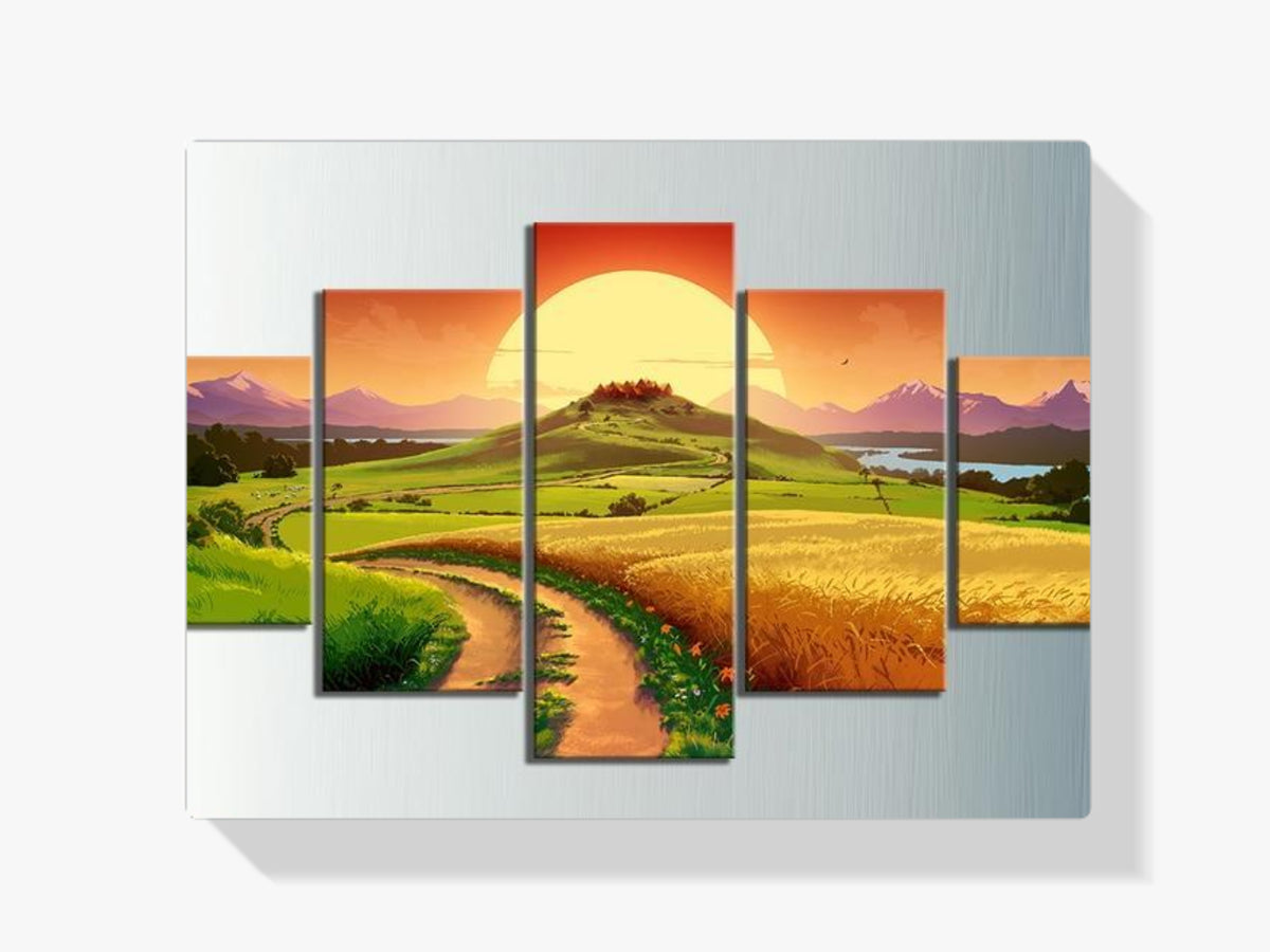 Sonnenuntergang | 5 Teile - Malen nach Zahlen