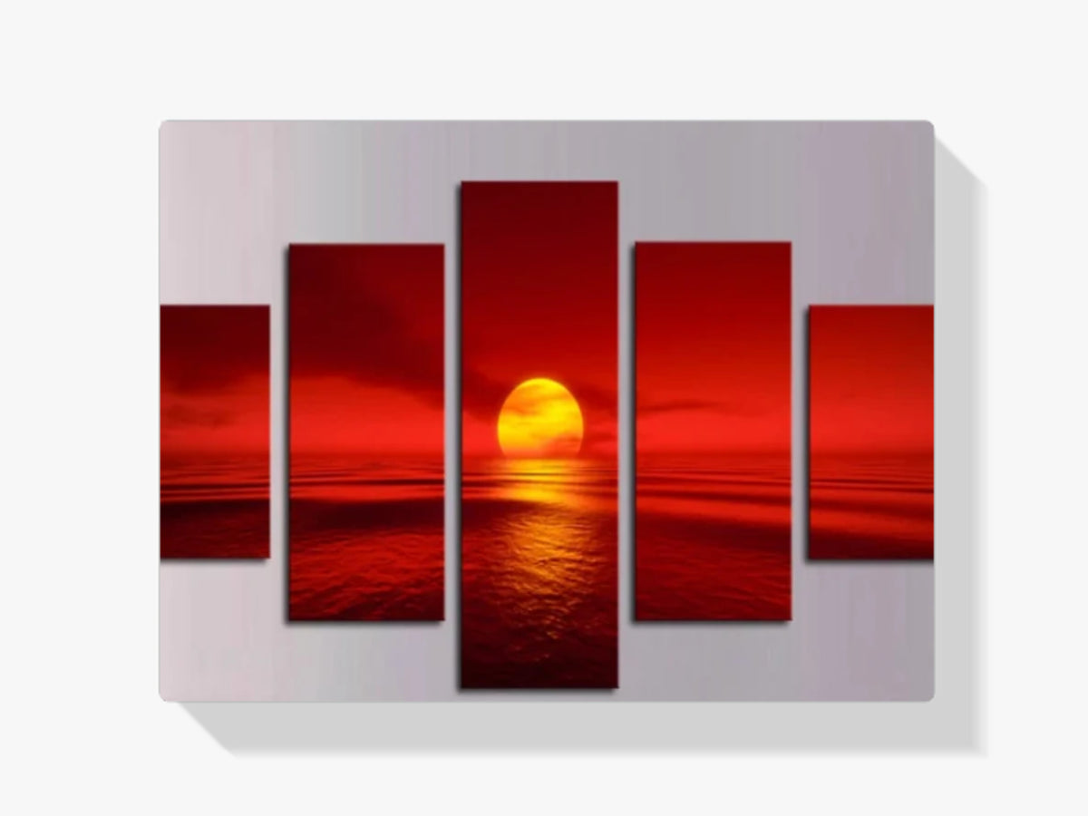 Sonnenuntergang | 5 Teile - Malen nach Zahlen