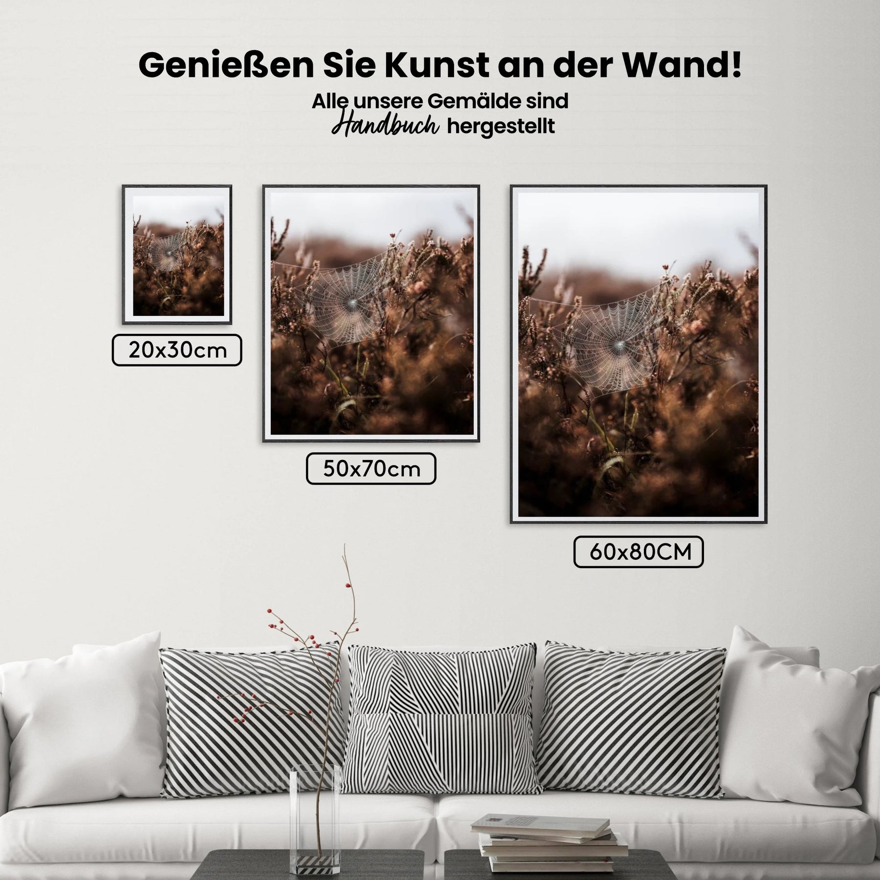 Spinnennetz im Morgentau - Malen nach Zahlen