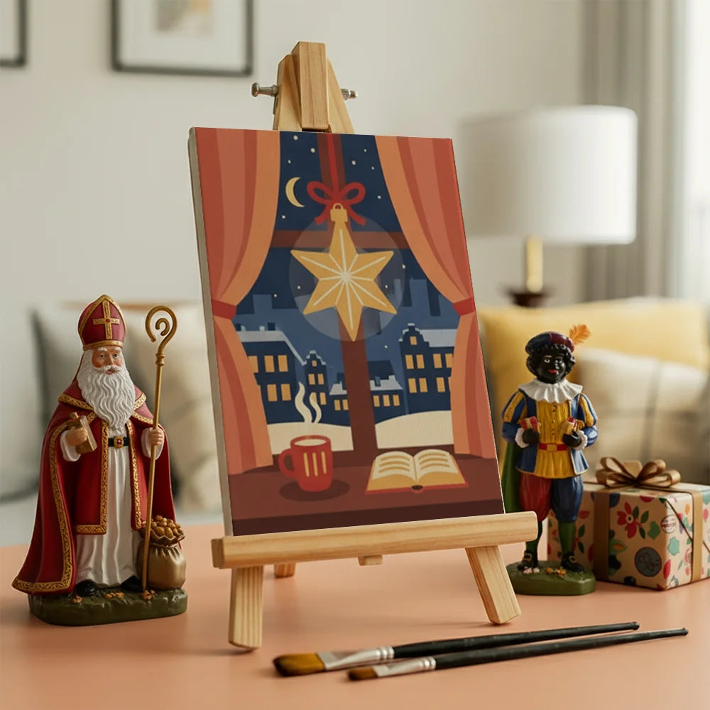 Måla efter siffror - 6 minimålningar | Set med abstrakta affirmationer