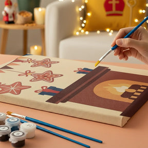 Måla efter siffror - 6 minimålningar | Set med abstrakta affirmationer