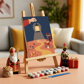 Måla efter siffror - 6 minimålningar | Set med abstrakta affirmationer