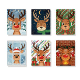 Måla efter siffror - 6 minimålningar | Set med abstrakta affirmationer