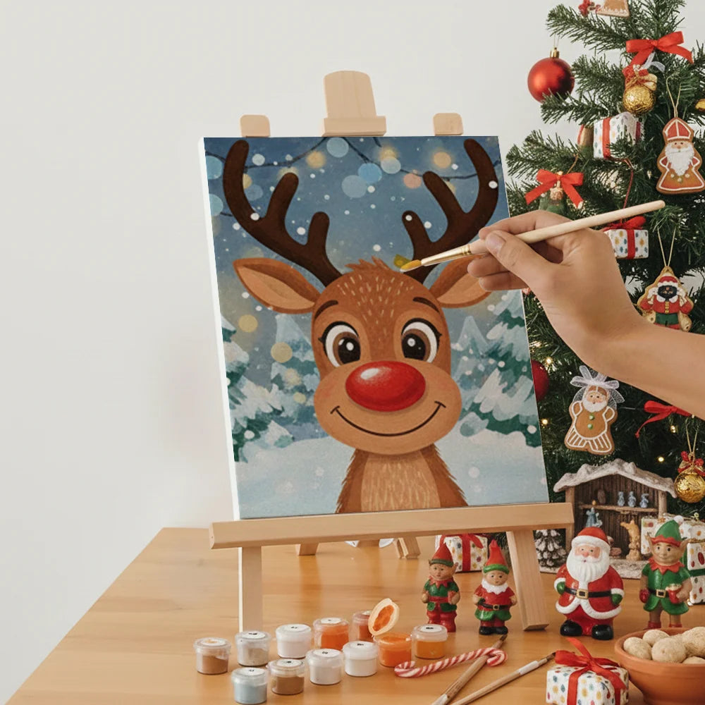 Måla efter siffror - 6 minimålningar | Set med abstrakta affirmationer