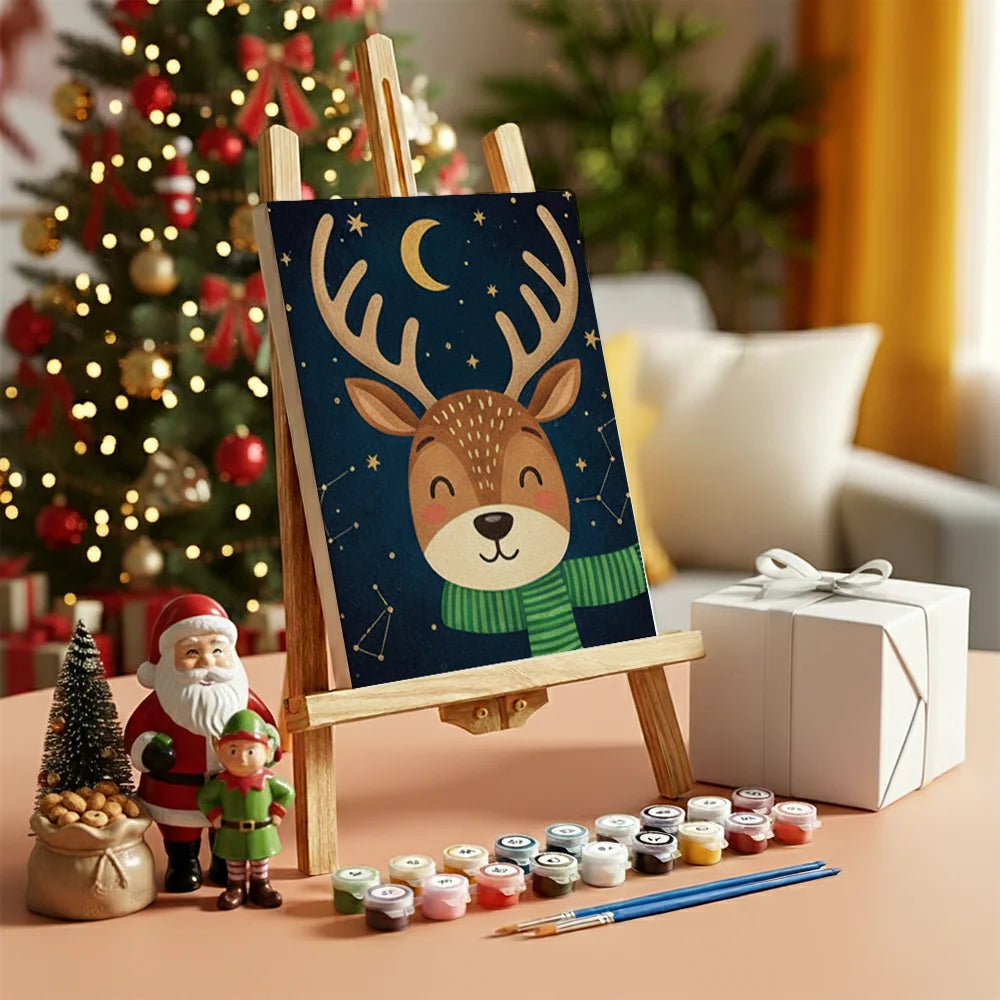 Måla efter siffror - 6 minimålningar | Set med abstrakta affirmationer