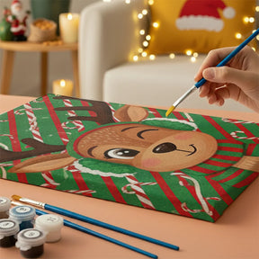 Måla efter siffror - 6 minimålningar | Set med abstrakta affirmationer