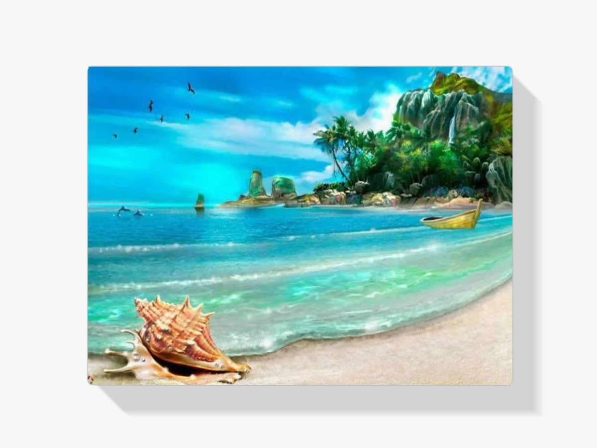 Tropischer Strand - Malen nach Zahlen