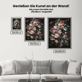 Verschiedene Blumen - Malen nach Zahlen