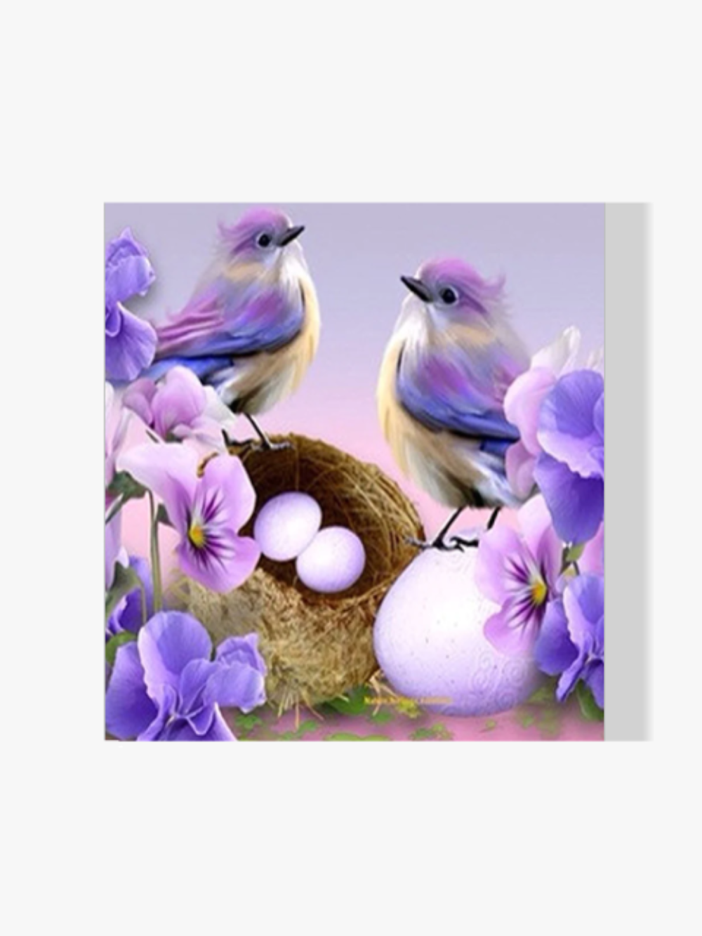 Vögel im Frühling - Malen nach Zahlen