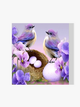 Vögel im Frühling - Malen nach Zahlen