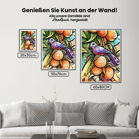 Vogel im Baum | Exklusives Design - Malen nach Zahlen