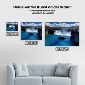Wasserfall Blaues Wasser - Malen nach Zahlen