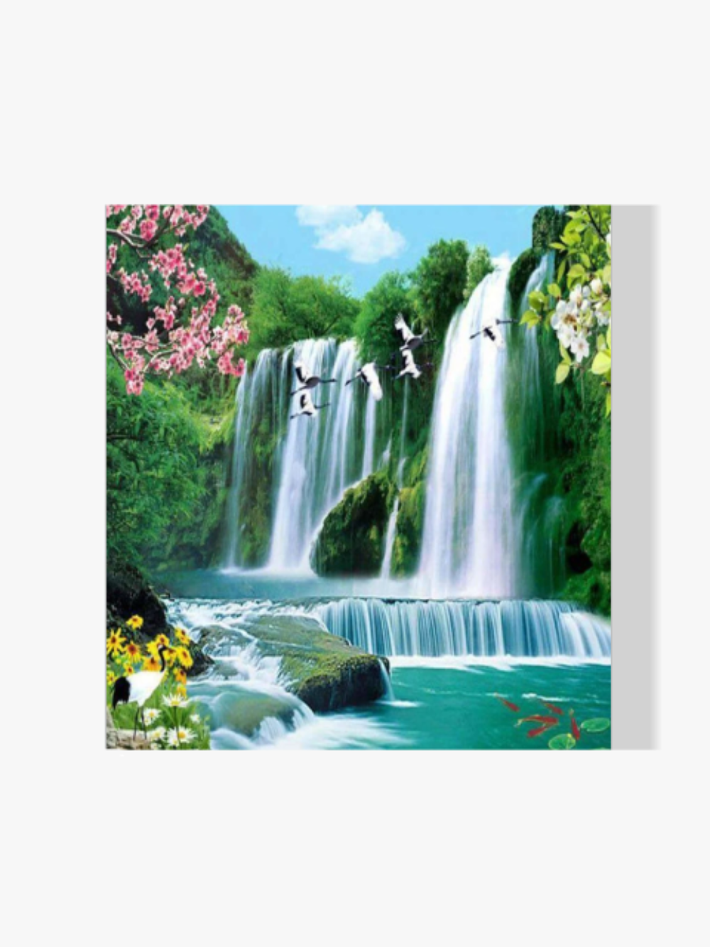 Wasserfall Landschaft - Malen nach Zahlen