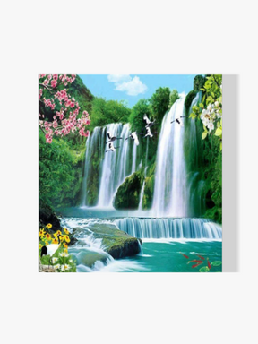 Wasserfall Landschaft - Malen nach Zahlen