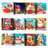 Weihnachtskarten | 12 Stück - Malen nach Zahlen