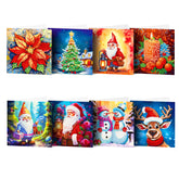 Weihnachtskarten | 8 Stück - Malen nach Zahlen