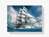 Weißes Segelschiff - Malen nach Zahlen