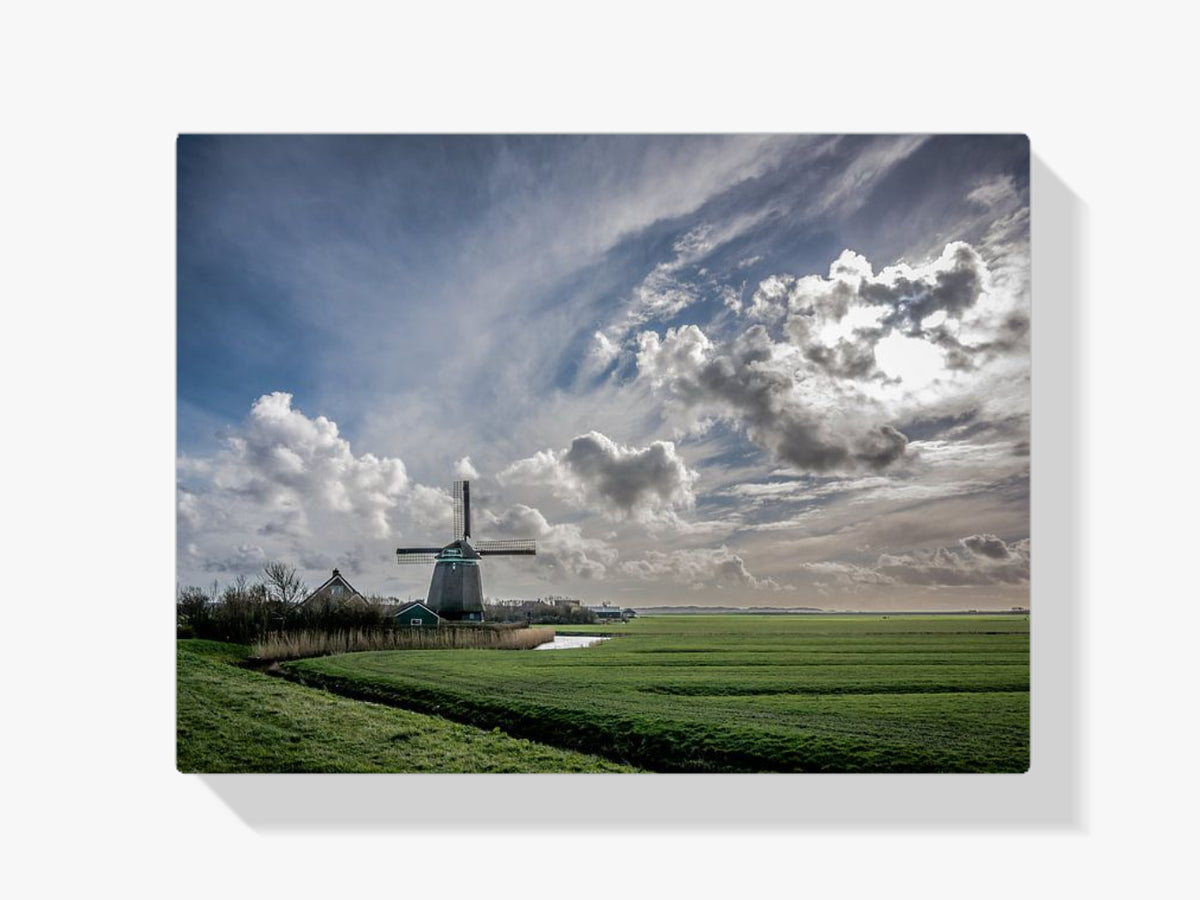 Windmühlen-Landschaft - Malen nach Zahlen