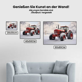 Winter-Traktor - Malen nach Zahlen