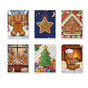 Måla efter siffror - 6 minimålningar | Set med abstrakta affirmationer