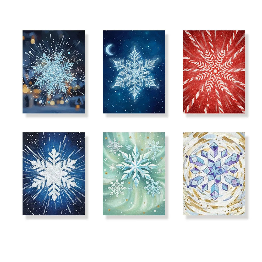 Måla efter siffror - 6 minimålningar | Set med abstrakta affirmationer