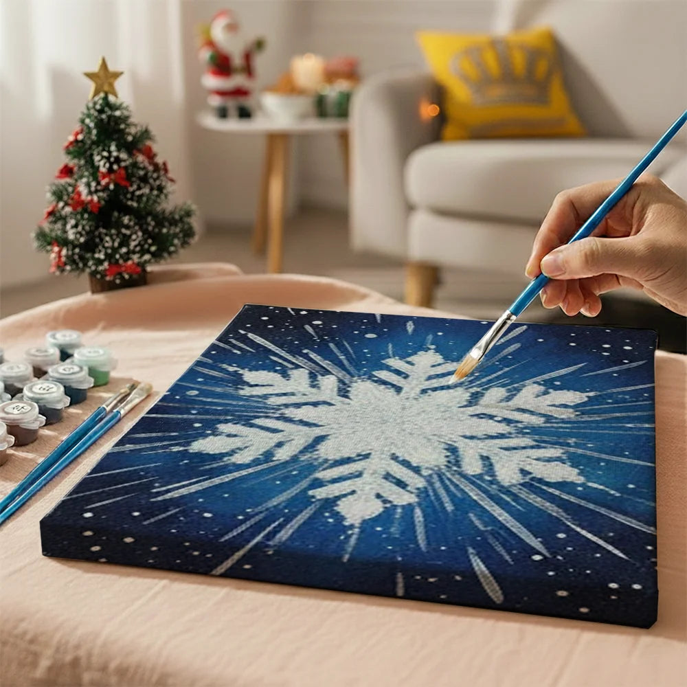 Måla efter siffror - 6 minimålningar | Set med abstrakta affirmationer